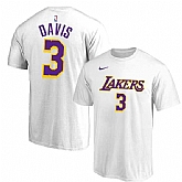 Los Angeles Lakers 3 Anthony Davis White Nike T-Shirt,baseball caps,new era cap wholesale,wholesale hats